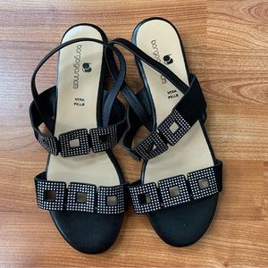 3/$20 Borgo Giannotti black sandals